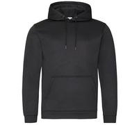 Just Hoods - Sports Polyester Hoodie Jet Black - Gr. - XXL