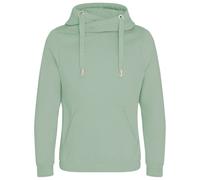 Just Hoods Sweatshirt mit gekreuztem Kragen - Dusty green | L