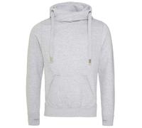 Just Hoods Sweatshirt mit gekreuztem Kragen - Grau meliert | M