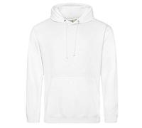 Just Hoods - Unisex College Hoodie/Arctic White, S