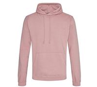 Just Hoods - Unisex College Hoodie/Dusty Pink, M