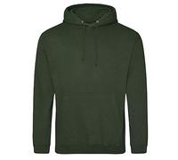 Just Hoods - Unisex College Hoodie/Forest Green, S