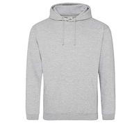 Just Hoods - Unisex College Hoodie/Heather Grey, 4XL