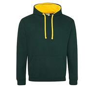 Damen Just Hoods - Varsity Hoodie Hoodie, Waldgrün/Gold, S