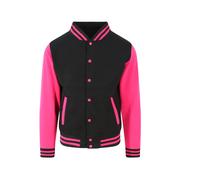 AWDis Just Hoods JH043 Unisex Uni Jacke - Pechschwarz/Hot Pink - XS