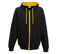 JUST HOODS VARSITY ZOODIE S CHARCOAL/JET BLACK