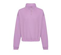 JUST HOODS WOMEN'S CROPPED 1/4 ZIP SWEAT XXS LAVENDER