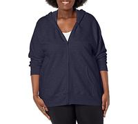 JUST MY SIZE Damen EcoSmart Fullzip Fleece Hoodie, Marineblau, meliert, 3X