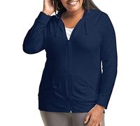 Just My Size Damen-Kapuzenpullover mit durchgehendem Reißverschluss, aus Flammengarn, in Übergröße, Marineblau, 4X