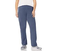 JUST MY SIZE Damen Plus Size EcoSmart Sweatpants, Offenes Bein, Fleece-Hose, 77,5 cm, Marineblau, meliert, 52