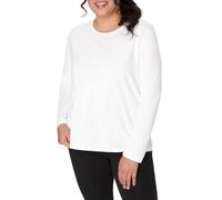 JUST My Size Damen-T-Shirt mit Langen Ärmeln, Übergröße, Weiß, 2X
