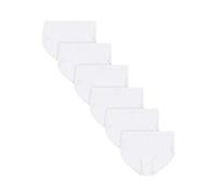 Just My Size Women's Cool Comfort Cotton White Brief Panty - 6 Pack 16106P 14 White