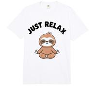 Just Relax Lustiges Faultier Kawaii Yoga Faultier Stressfrei Comfort Colors Adult Heavyweight T-Shirt