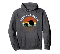 Just Throw It Border Collie Damen Retro Border Collie Besitzer Pullover Hoodie