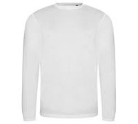 Just Ts - Long Sleeve Tri-Blend T Solid White - Gr. - XXL