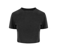 Just Ts - Women´s Tri-Blend Cropped T Heather Black - Gr. - M