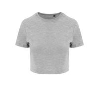Just Ts - Women´s Tri-Blend Cropped T Heather Grey - Gr. - M