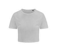 Just Ts - Women´s Tri-Blend Cropped T Solid White - Gr. - XS