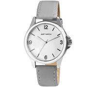 Just Watch Branda Damen-Uhr Leder Armband Dornschließe Analog Quarz JW10178 (grau silberfarbig)