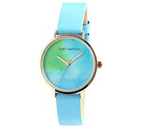 Just Watch Damen-Uhr Arielle Leder Mehrfarbig Trend Modisch Analog Quarz JW10183 (hellblau grün)