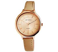Just Watch Damen-Uhr Echt Leder Rund Dornschließe JW047 Analog Quarz JW10043 (beige)