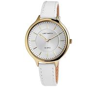 Just Watch Damen-Uhr Echt Leder Rund Dornschließe JW047 Analog Quarz JW10043 (weiß)