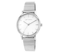 Just Watch Damen-Uhr Edelstahl Gliederarmband gut lesbar 19,5cm ⌀34 mm Geschenkidee zum Geburtstag für Frauen (Silber)