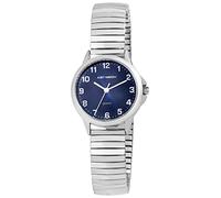 Just Watch Damen-Uhr Edelstahl Zugarmbanduhr gut lesbar silberfarbig blau 19,5cm ⌀29mm 14mm breit Geschenke für Frauen