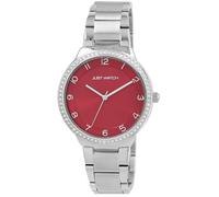 Just Watch Damenuhr Airi mit Edelstahlband, Ø 40 mm, silberfarben/schwarz (Silber/Rot)