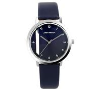 Just Watch Damenuhr Mila mit Lederband, 3 ATM, schwarz (Blau/Silber)