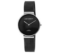 Just Watch Exclusive Scarlet Damen-Uhr Edelstahl Meshband Analog Quarz JW10154 (schwarz silberfarbig)