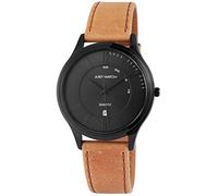 Just Watch JW006 Herren-Uhr Echt Leder Armband Datum Analog Quarz JW20005 (Hellbraun)