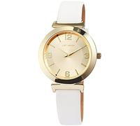 Just Watch Rosy Damen-Uhr Echt Leder elegant rund klassisch Analog Quarz JW10001 (weiß)