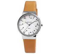 Just Watch Stina Damen-Uhr Echt Leder Dornschließe Strass Analog Quarz JW10042 (beige)