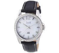 Just Watches Damen-Armbanduhr Analog Quarz Leder 48-S8194WH-BK
