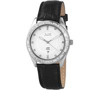 Just Watches Damen-Armbanduhr Analog Quarz Leder 48-S8262A-SL-BK