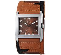 Just Watches Herren-Armbanduhr Analog Quarz Leder 48-S10629-BR