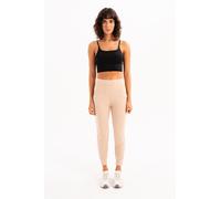 JUSTEVER High Waist Elastic Pocket Relaxed Cut Jogger Beige Women's Tracksuit Bottoms - Beat L