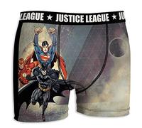 JUSTICE LEAGUE DC Comics Herren Boxershorts Gerechtigkeitsliga - 7 TOP Batman/Superman Design's in S/M/L/XL/XXL (L/6/50, Flying Trio)