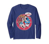 Justice League Wonder Woman Vintage No Time for Naughty Langarmshirt