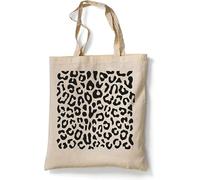 Jutebeutel Leopardenmuster „Animal Print“ Beige - Stoffbeutel / Stofftasche aus 100 % Baumwolle, nachhaltige Einkaufstasche / Shopper / Tote Bag mit Motivdruck, Geschenkidee - tradercat