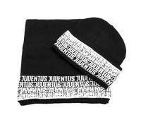 JUVENTUS 133569 Juve Geschenkset Schal und Mütze, Schwarz, Einheitsgröße