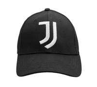 Juventus Baseballmütze aus Baumwolle, Logo, Stickerei Silber, 100% CO, Schwarz, One Size