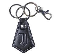 Juventus Schlüsselanhänger Raute Offizielles Produkt 133183, Schwarz, Taglia unica, Raute aus Leder