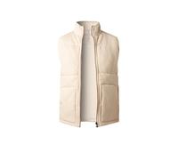 JUVIA Steppweste Herren Stehkragen Baumwoll-Piqué beige, M