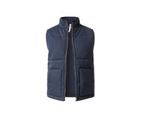 JUVIA Steppweste Herren Stehkragen Baumwoll-Piqué blau, L