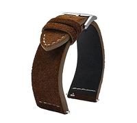 Juwaacoo Wildleder Uhrenarmband 23mm Uhrenarmband Vintage Leder Uhrenarmband Uhrenzubehör mit Schnellspanner, 23mm