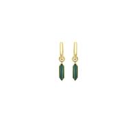 Juwel BREIL Sammlung STYLIZE, OHRRINGE aus DAMEN in STAHL Farbe GOLD messen 15 mit MALACHITE - TJ3659