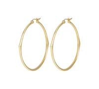 Breil NEW TETRA Damen Ohrringe 5,2cm aus goldfarbenem IP-Stahl in der Farbe Gold, Französischer Verschluss, TJ3201