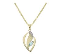 JuwelmaLux Anhänger 333/000 (8 Karat) Gold Blautopas und synth. Zirkonia JL20-02-1090